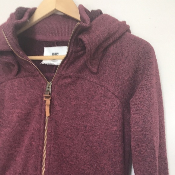 BURTON burgundy full zip hoodie XS - Picture 2 of 14